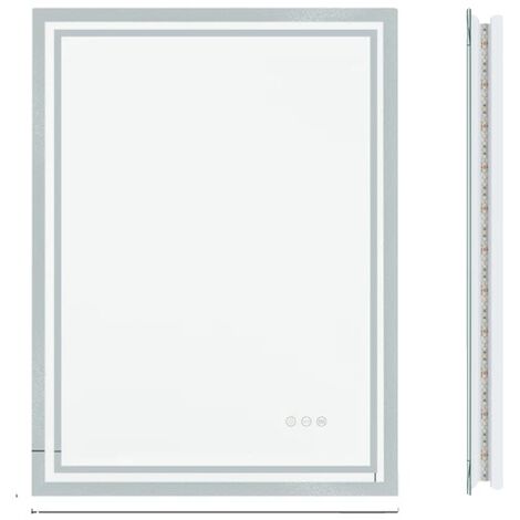 Miroir rétroéclairé à LED, antibuée, à intensité variable, 20x28 pouces (1/2)