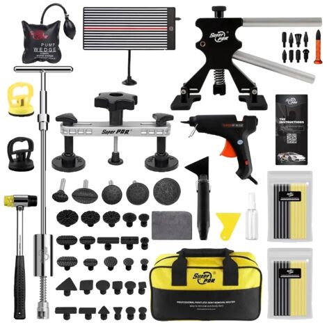 Kit de débosselage de voiture, débosselage sans peinture, outil d'extraction de bosses, kit de réparation complet (1/2)