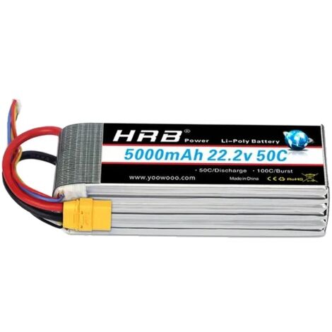 Batterie Lipo, options haute capacité, connecteur Deans XT60, 6S 5000mah XT90 (1/2)