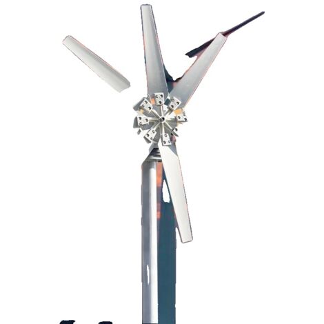 Générateur d'éolienne, puissance de sortie 10KW, onduleur hors réseau, BLANC, 9000W8 pales, 12V (1/2)