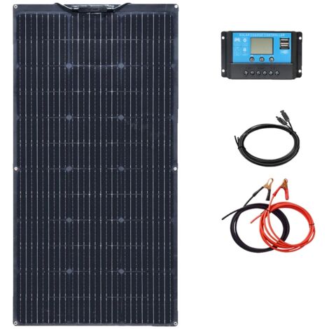 Kit de panneaux solaires, panneaux flexibles 200 W, compatibilité batterie 12 V, kit 12 V 100 W (1/2)