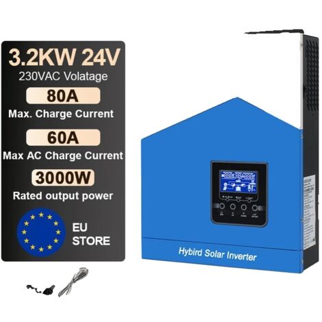 Onduleur solaire hybride, contrôleur de charge MPPT Max 80A, PV Max 450VDC, SMH-II-32KW-WIFI (1/2)