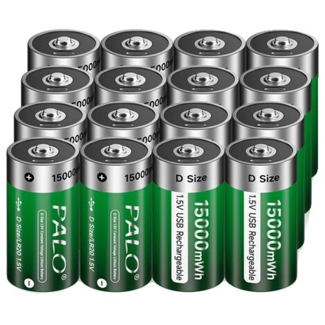 Batterie Lithium-ion Rechargeable, chargement USB, adaptée à la cuisinière à gaz/chauffe-eau, batterie 16 pièces (1/2)