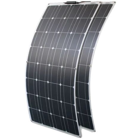 Panneau solaire flexible, puissance de sortie 1000 W, technologie monocristalline, 100 W 2 pièces (1/2)