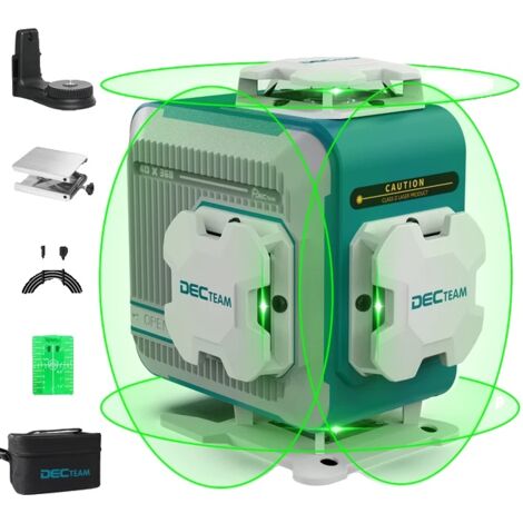 Niveau laser, 4D 16 lignes, auto-nivelant, laser vert, laser 4D (1/2)