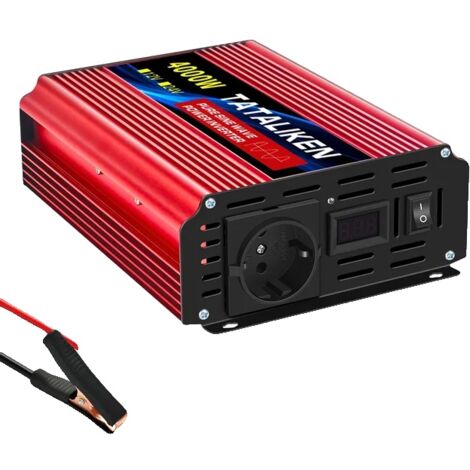 Onduleur, onde sinusoïdale pure, haute puissance, 4000 W, 12 V 50 Hz, 220-240 V (1/2)