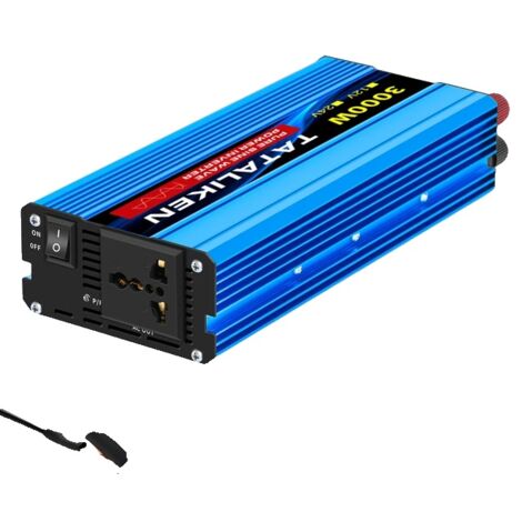 Onduleur, onde sinusoïdale pure, capacité de puissance élevée, 3000W, 12V50hz, 220v (1/2)