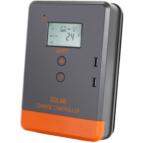 Contrôleur de charge solaire, technologie MPPT, écran LCD, MPPT 20A (1/2)