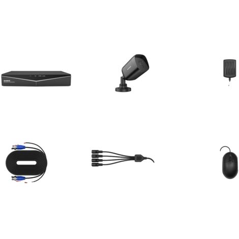 Système de caméra de sécurité domestique, DVR 1080N, Vision nocturne, aucun, avec caméra 4 pièces (1/2)