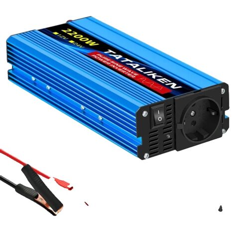 Onduleur sinusoïdal pur, puissance 4 000 W, écran LCD, 2 200 W EU, 12 V, 220 V 50 Hz (1/2)