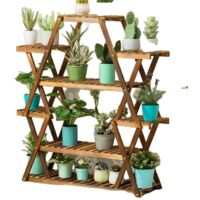 Support pour plantes en bois, grande capacité, étagères à fleurs stables, bois