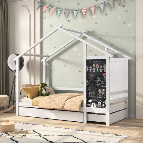 Bebeboutik - Lit Cabane Pour Enfant Cerro Avec Sommier à Lattes Matelas