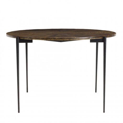 KIARA - Table à manger ronde 120x120cm en bois recyclé