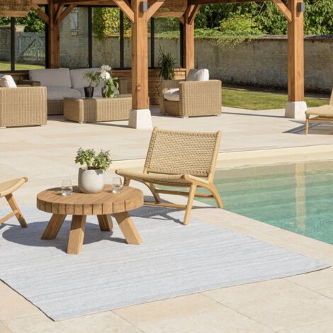 QUENTIN - Tapis d'extérieur rectangulaire 200x290cm gris (1/5)