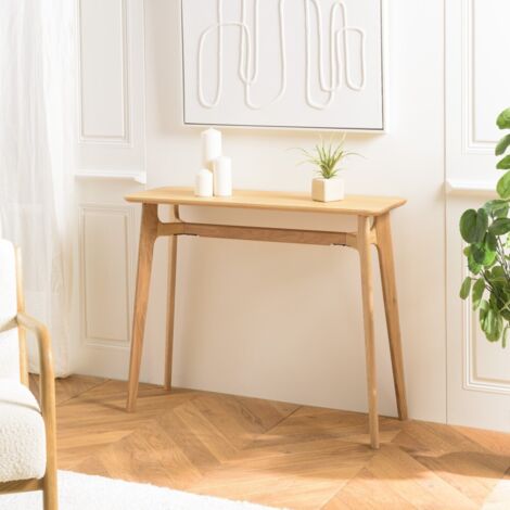 SYA - Console 100x35cm en chêne massif (1/5)