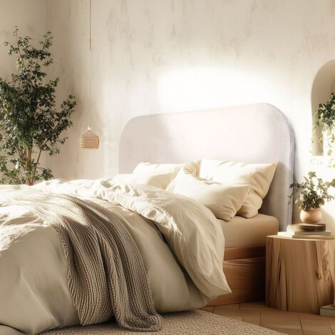 ARTHUR - Tête de lit rembourrée pour lits 140/160cm couleur beige (1/5)