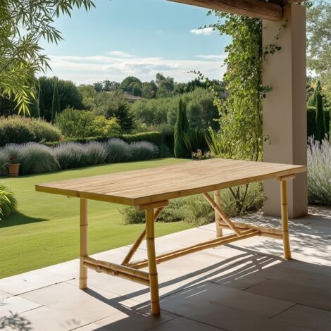 VITAL - Table à manger en bambou 180x80cm (1/5)