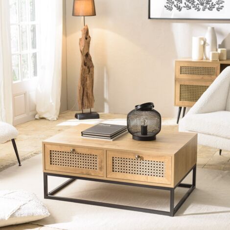 Commode Charlie Paris Prix 4 Tiroirs - Bois Marron 90cm - Neuf