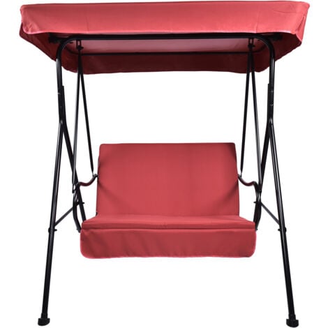 Hollywoodschaukel 2Sitzer mit Dach Polster Outdoor Balkon Terrasse