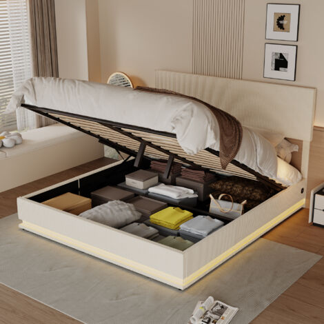 FUIOBYVV Queen-Bettgestell 35,6 Cm Hoch – Metall-Plattformrahmen, Keine Boxspring Nötig, Trägt Bis ~1588 Kg, Geräuschfrei