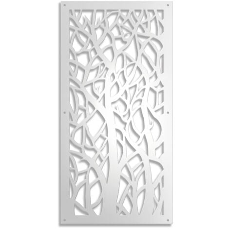 FORESTA - Pannello in PVC traforato - PARASOLE - spessore 1cm - Colore: bianco - Misura: 47x94 cm