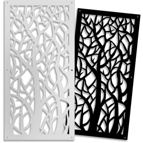 FORESTA - Pannello in PVC traforato - PARASOLE - spessore 1cm - Colore: bianco - Misura: 47x94 cm