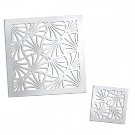 CAMPANE - Pannello in PVC traforato - Parasole - Misura: 48x48 cm - Colore: bianco