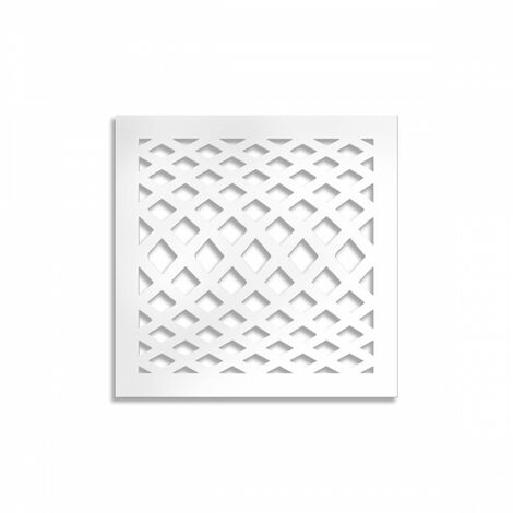 SIVIGLIA - Pannello traforato in PVC - spessore 10mm - Misura: 48x48 cm - Colore: bianco