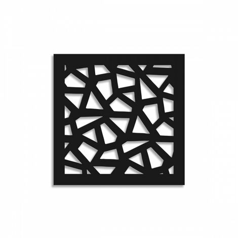 SEGMENTI - Pannello in PVC traforato - Parasole - Colore: nero - Misura: 98x98 cm