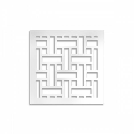 TRAMA - Pannello in PVC traforato -spessore 10mm - Colore: bianco - Misura: 98x98 cm