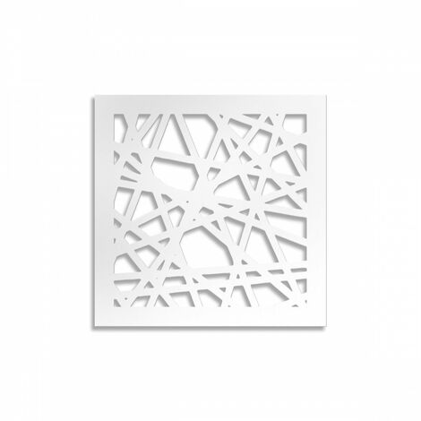 DIAGONAL SMALL - Pannello traforato in PVC - 10mm spessore - Misura: 98x98 cm - Colore: bianco