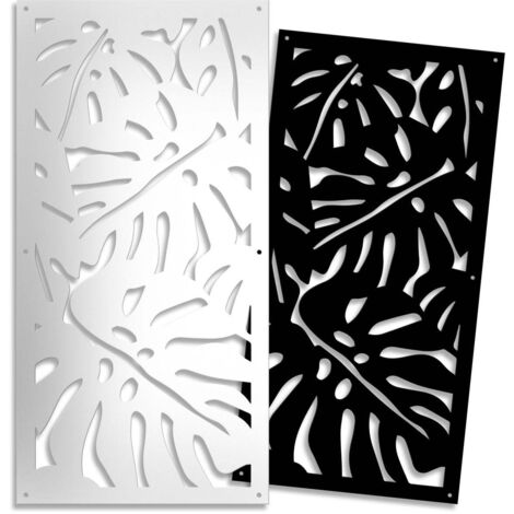 FILODENDRO - Pannello parasole in PVC traforato - spessore 10mm - Misura: 98x198 cm - Colore: nero