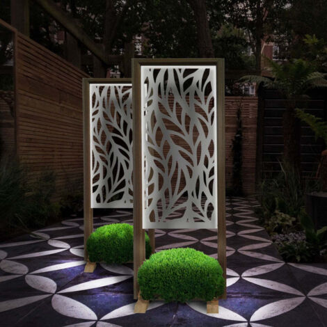 ALGA - Separè - Paravento modulabile - 70x190cm - in Legno e PVC - Colore: bianco