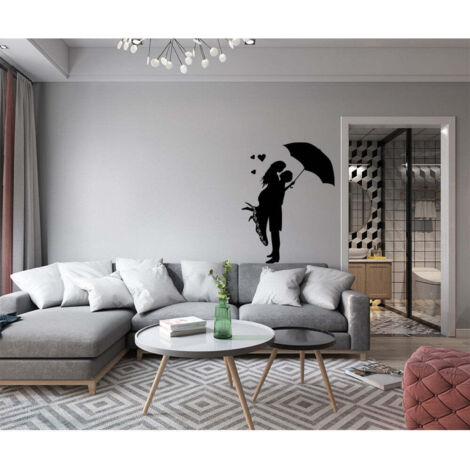 L'AMOUR - Adesivo murale wall sticker in vinile 55x80 cm - Colore: nero (1/2)