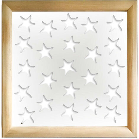 STARFISH - Moduli Decorativi in Legno e PVC - Colore: bianco - Misura: 48x48 cm (1/4)