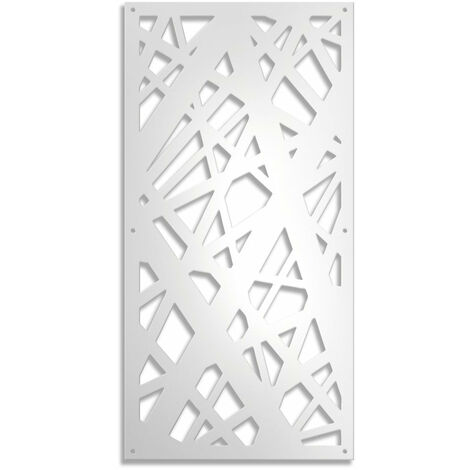 DIAGONAL LARGE - Pannello traforato in PVC - 10mm spessore - Colore: bianco - Misura: 73x148 cm