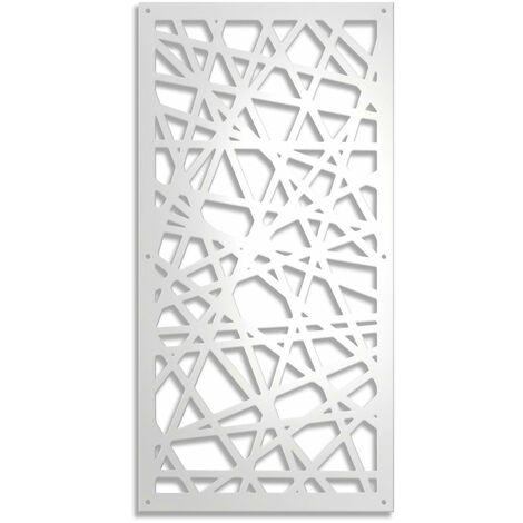 DIAGONAL SMALL - Pannello traforato in PVC - 10mm spessore - Misura: 73x148 cm - Colore: bianco