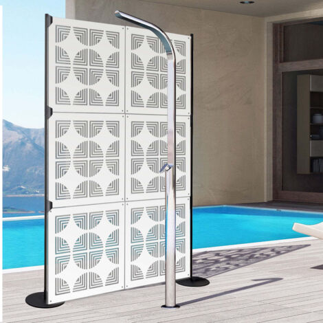 VINTAGERADIO - Pannello in PVC traforato - Parasole - Misura: 48x48 cm - Colore: bianco (1/3)