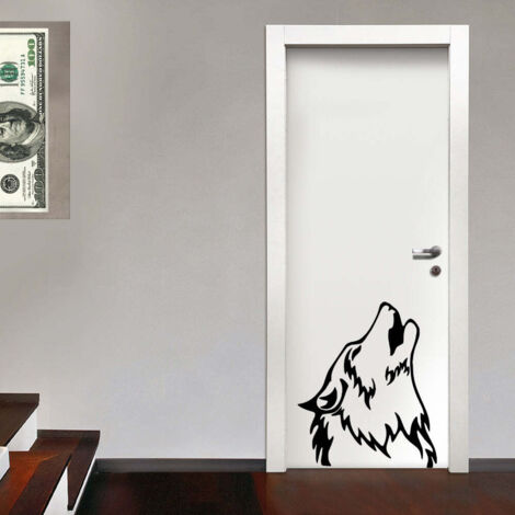 WOLF - Adesivo murale wall sticker in vinile 55x65 cm - Colore: nero (1/2)
