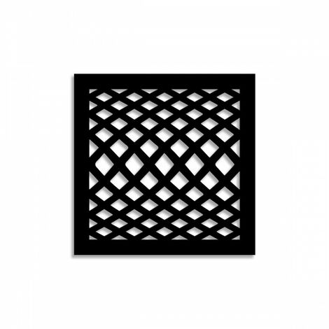 SIVIGLIA - Pannello traforato in PVC - spessore 10mm - Colore: nero - Misura: 73x73 cm