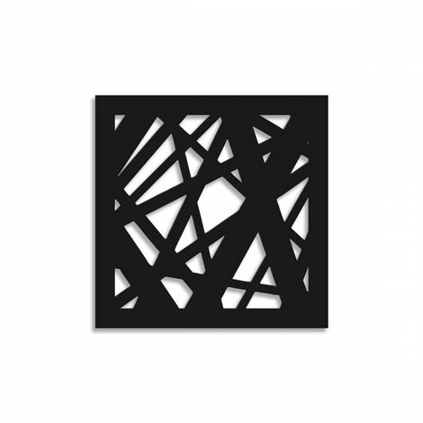 DIAGONAL LARGE - Pannello traforato in PVC - 10mm spessore - Misura: 73x73 cm - Colore: nero