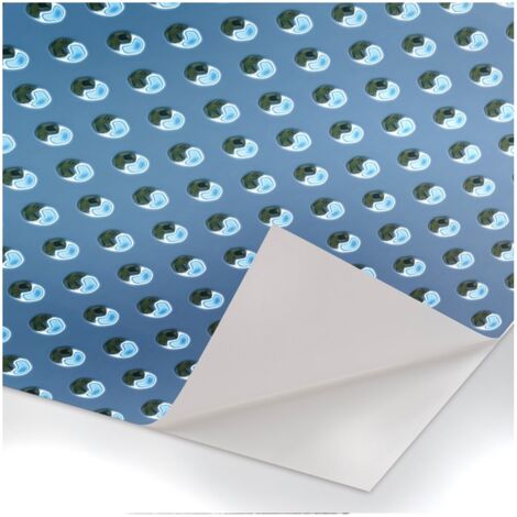 Lastra metallica blu con sfere - Pellicola adesiva in PVC finitura opaca - Misura: 100x500 cm (1/3)