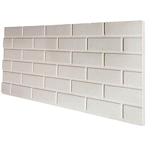 Pannello finto mattone BIANCO In EPS Resinato Misura 100x50 Cm Spessore 2 Cm