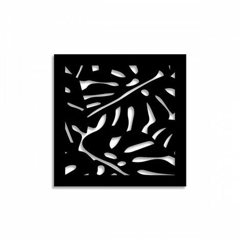 FILODENDRO - Pannello parasole in PVC traforato - spessore 10mm - Misura: 48x48 cm - Colore: nero