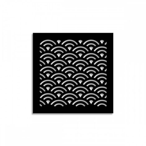 SUNNY - Pannello in PVC traforato - Parasole - Misura: 98x98 cm - Colore: nero