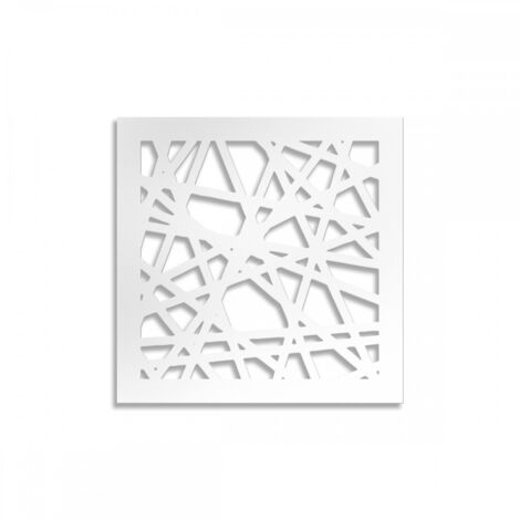 DIAGONAL SMALL - Pannello traforato in PVC - 10mm spessore - Colore: bianco - Misura: 48x48 cm