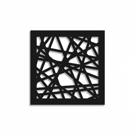DIAGONAL SMALL - Pannello traforato in PVC - 10mm spessore - Misura: 73x73 cm - Colore: nero
