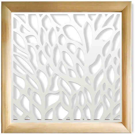 CODIUM - Moduli Decorativi in Legno e PVC - Misura: 48x48 cm - Colore: bianco (1/4)
