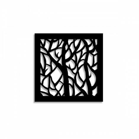 FORESTA - Pannello in PVC traforato - PARASOLE - spessore 1cm - Colore: nero - Misura: 98x98 cm