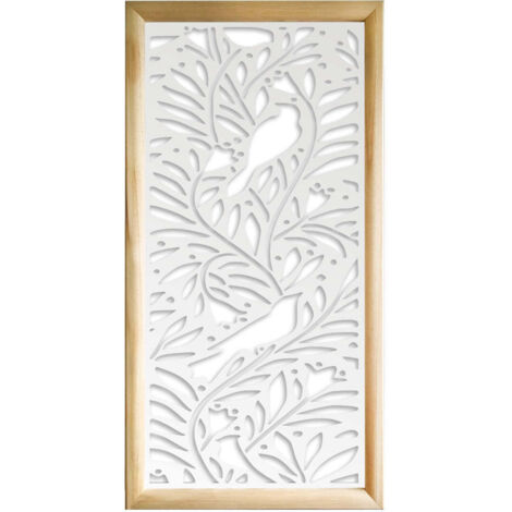 COLIBRI - Moduli Decorativi in Legno e PVC - Colore: bianco - Misura: 73x148 cm